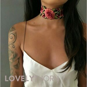 CHILD OF WILD // ltd ed floral cut out patch style choker LAST ONE!